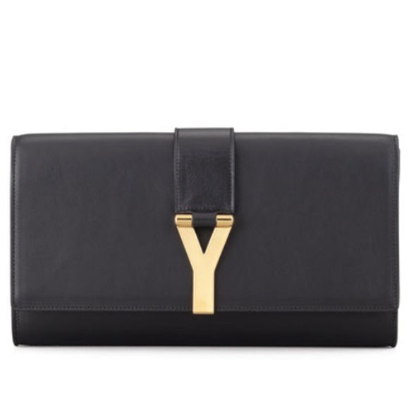 Saint Laurent Y Ligne Clutch Bag, Black - Picture 1 of 5